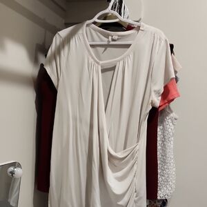 Elegant Cream Drape Top